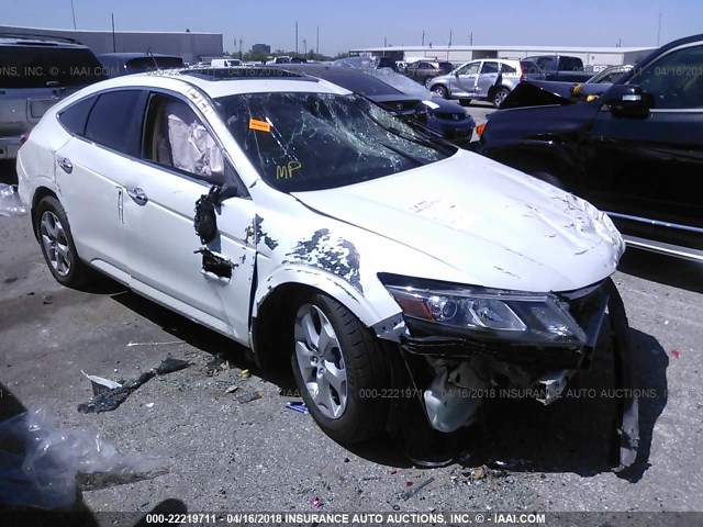 5J6TF2H57AL006802 - 2010 HONDA ACCORD CROSSTOUR EXL WHITE photo 1