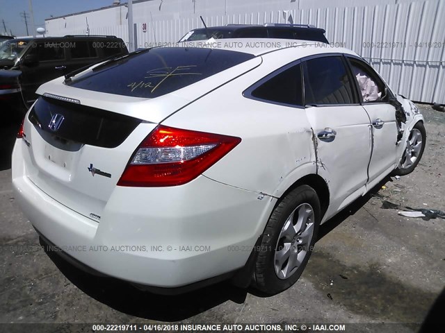 5J6TF2H57AL006802 - 2010 HONDA ACCORD CROSSTOUR EXL WHITE photo 4