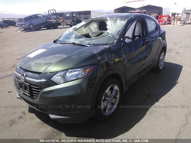 3CZRU6H37HG709507 - 2017 HONDA HR-V LX GREEN photo 2