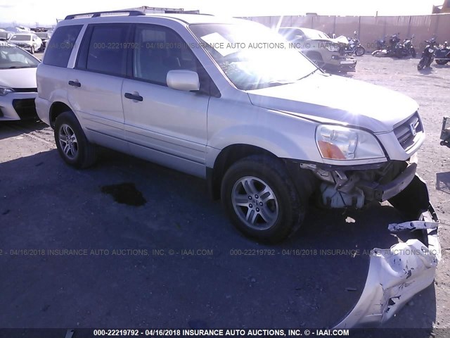 2HKYF184X4H502408 - 2004 HONDA PILOT EX SILVER photo 1