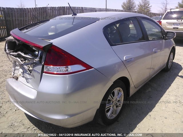 JHMZE2H7XAS008035 - 2010 HONDA INSIGHT EX SILVER photo 4