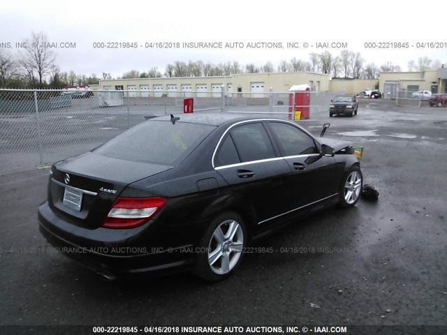 WDDGF8BB8AF426159 - 2010 MERCEDES-BENZ C 300 4MATIC BLACK photo 4