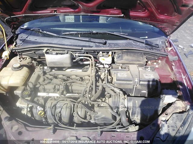 1FAFP34N27W127990 - 2007 FORD FOCUS ZX4/S/SE/SES RED photo 10