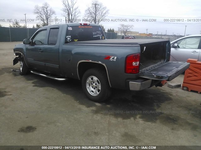 1GCRKSE7XDZ138729 - 2013 CHEVROLET SILVERADO K1500 LT BLUE photo 3