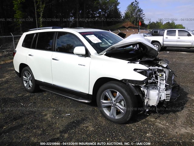 5TDYK3EH3DS135506 - 2013 TOYOTA HIGHLANDER LIMITED WHITE photo 1