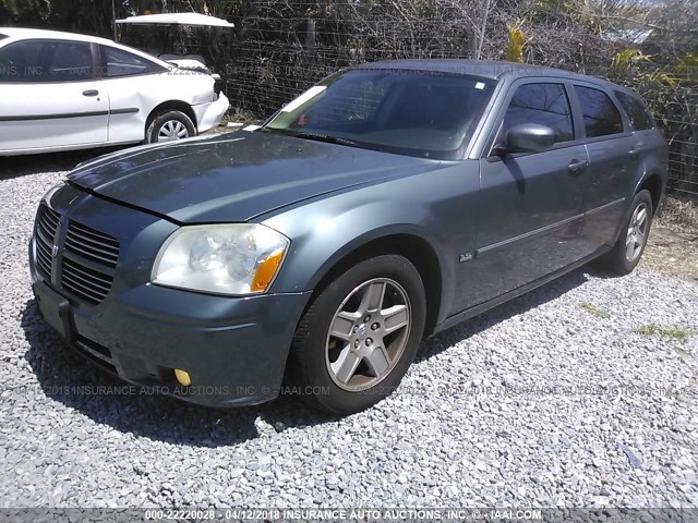 2D4FV47V46H154559 - 2006 DODGE MAGNUM SXT BLUE photo 2