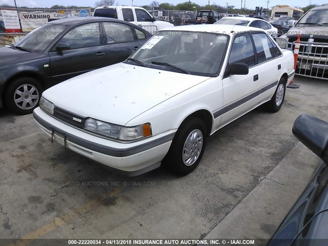 JM1GD2217K1709932 - 1989 MAZDA 626 WHITE photo 2