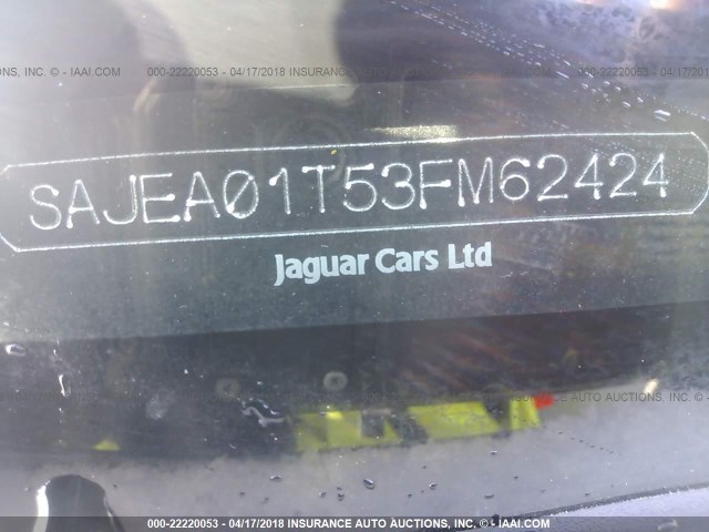 SAJEA01T53FM62424 - 2003 JAGUAR S-TYPE GRAY photo 9