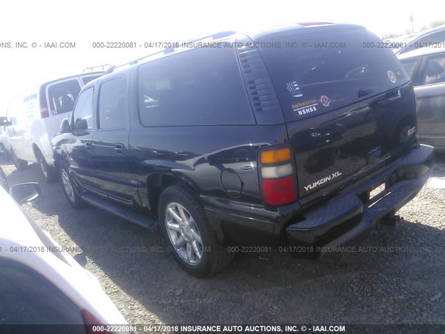 1GKFK66UX6J153686 - 2006 GMC YUKON XL DENALI BLACK photo 3