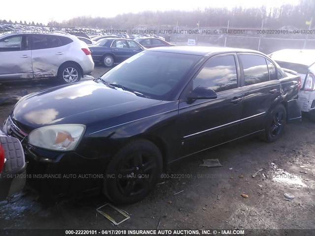 1G1ZT53896F283154 - 2006 CHEVROLET MALIBU LT BLACK photo 2