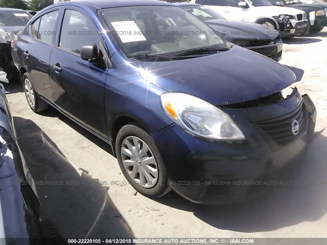 3N1CN7AP1CL920183 - 2012 NISSAN VERSA S/SV/SL BLUE photo 1