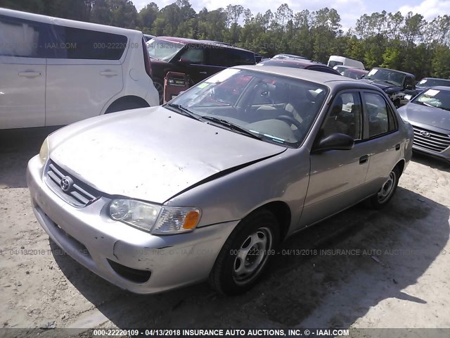 1NXBR12E51Z534758 - 2001 TOYOTA COROLLA CE/LE/S Champagne photo 2