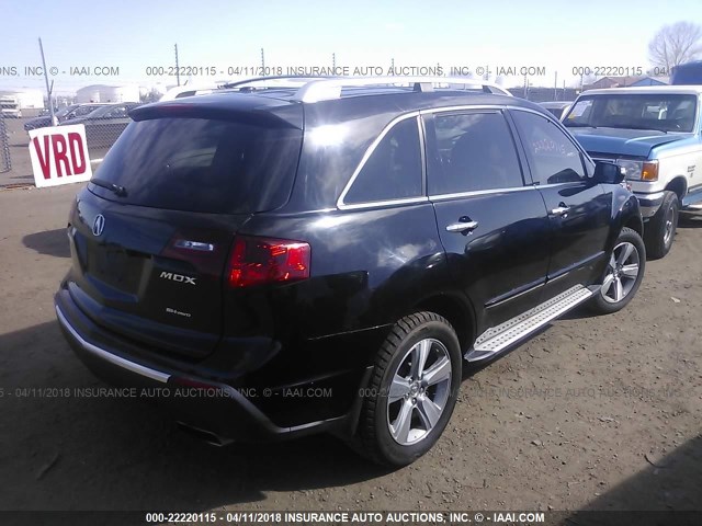 2HNYD2H68AH503388 - 2010 ACURA MDX TECHNOLOGY BLACK photo 4