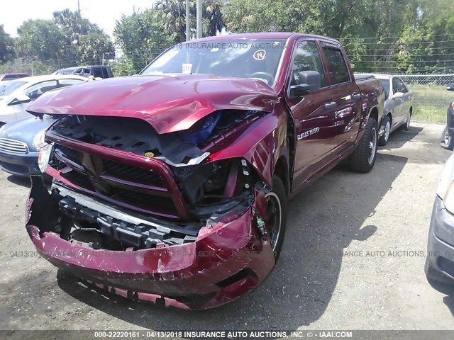 1C6RD6KTXCS132432 - 2012 DODGE RAM 1500 ST RED photo 2