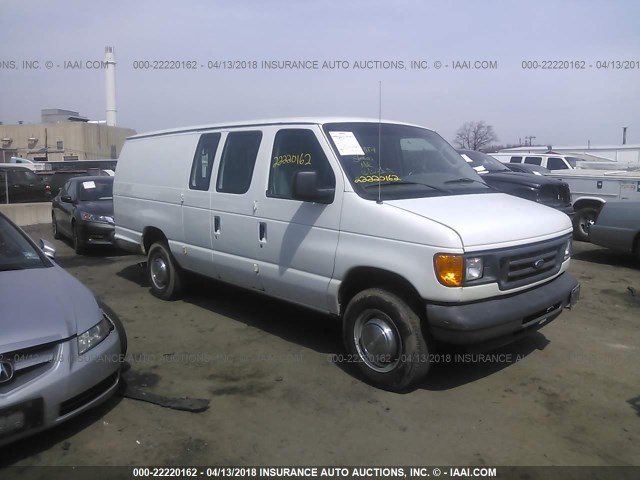 1FTNS24L85HA78616 - 2005 FORD ECONOLINE E250 VAN WHITE photo 1