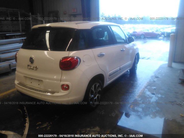 ZFBCFACH6EZ003204 - 2014 FIAT 500L LOUNGE WHITE photo 4