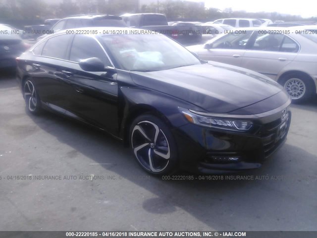 1HGCV2F31JA011825 - 2018 HONDA ACCORD SPORT 黑色 照片 1