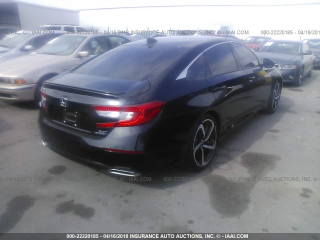 1HGCV2F31JA011825 - 2018 HONDA ACCORD SPORT 黑色 照片 4