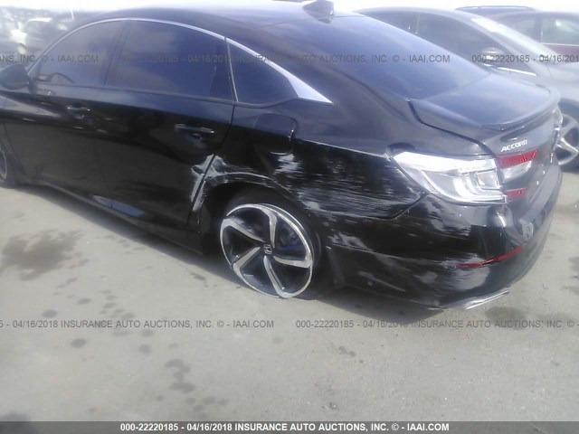 1HGCV2F31JA011825 - 2018 HONDA ACCORD SPORT BLACK photo 6