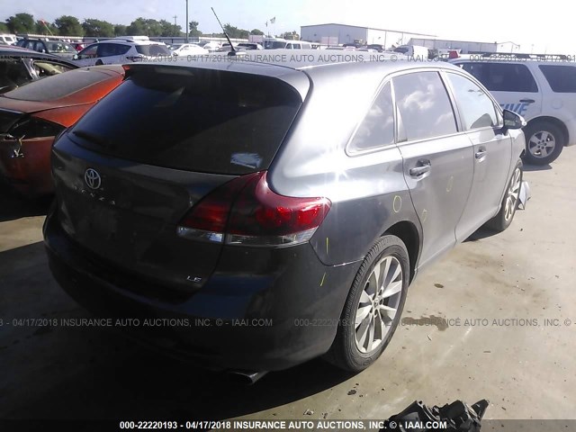 4T3ZA3BB0FU093515 - 2015 TOYOTA VENZA LE/XLE GRAY photo 4