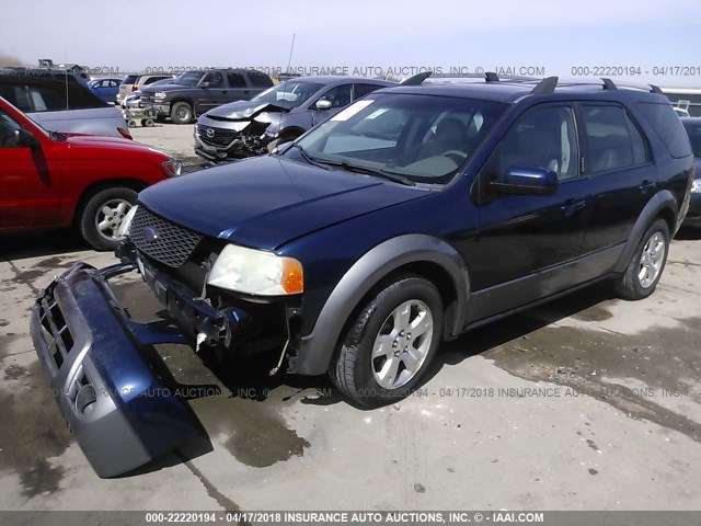 1FMDK02197GA37613 - 2007 FORD FREESTYLE SEL BLUE photo 2