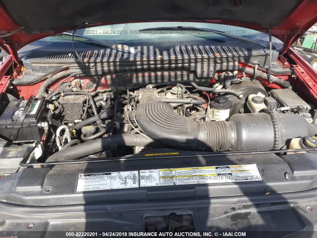 5LMRU27LXXLJ03516 - 1999 LINCOLN NAVIGATOR RED photo 10