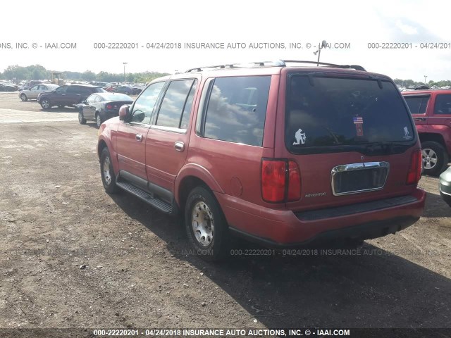 5LMRU27LXXLJ03516 - 1999 LINCOLN NAVIGATOR RED photo 3