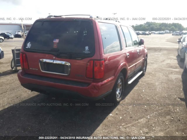 5LMRU27LXXLJ03516 - 1999 LINCOLN NAVIGATOR RED photo 4