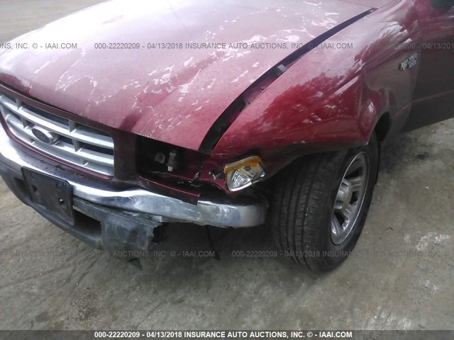 1FTYR14U01PA24982 - 2001 FORD RANGER SUPER CAB MAROON photo 6