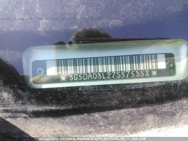 3G5DA03L27S575358 - 2007 BUICK RENDEZVOUS CX/CXL SILVER photo 9