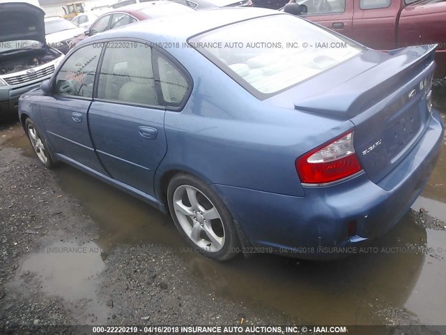 4S3BL616297220136 - 2009 SUBARU LEGACY 2.5I BLUE photo 3