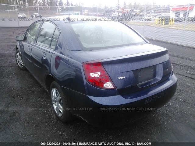 1G8AJ55F27Z175040 - 2007 SATURN ION LEVEL 2 Dark Blue photo 3