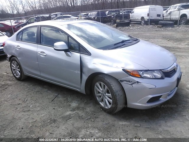 2HGFB2F97CH570813 - 2012 HONDA CIVIC EXL SILVER photo 1