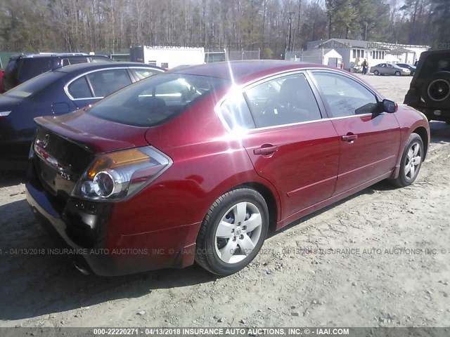 1N4AL21E47N430540 - 2007 NISSAN ALTIMA 2.5/2.5S BURGUNDY photo 4