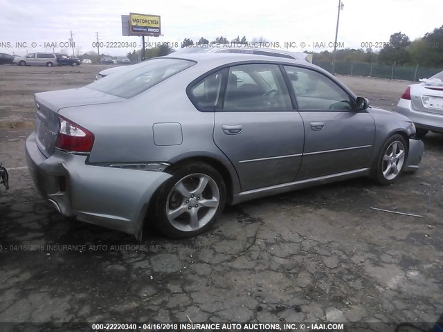 4S3BL616X87208105 - 2008 SUBARU LEGACY 2.5I SILVER photo 4