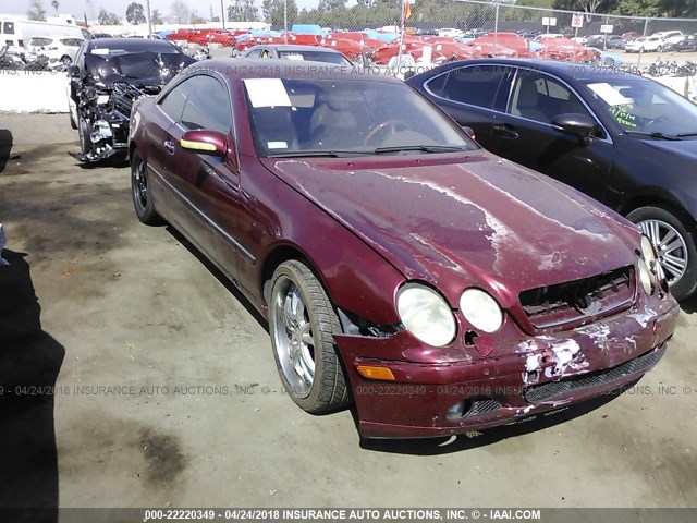 WDBPJ75JX2A019608 - 2002 MERCEDES-BENZ CL 500 BURGUNDY photo 1