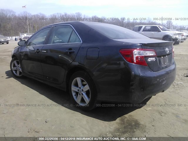 4T1BF1FK4EU307267 - 2014 TOYOTA CAMRY L/SE/LE/XLE 黑色 照片 3