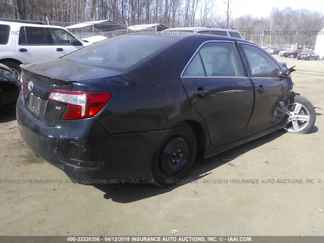 4T1BF1FK4EU307267 - 2014 TOYOTA CAMRY L/SE/LE/XLE 黑色 照片 4