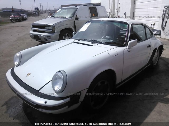 WP0AB0916JS121969 - 1988 PORSCHE 911 CARRERA WHITE photo 2