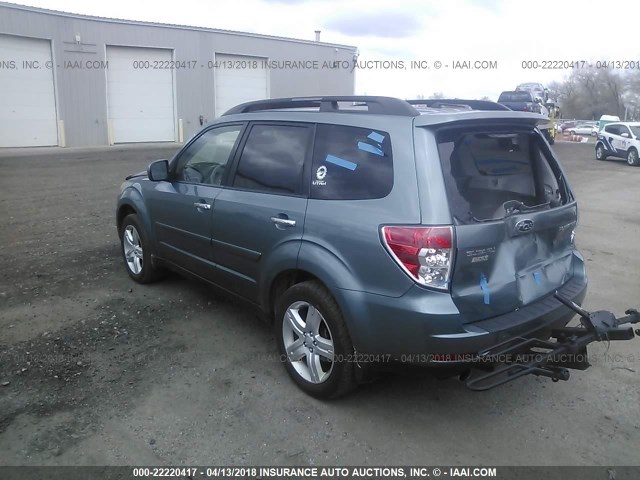 JF2SH64619H754835 - 2009 SUBARU FORESTER 2.5X LIMITED BLUE photo 3