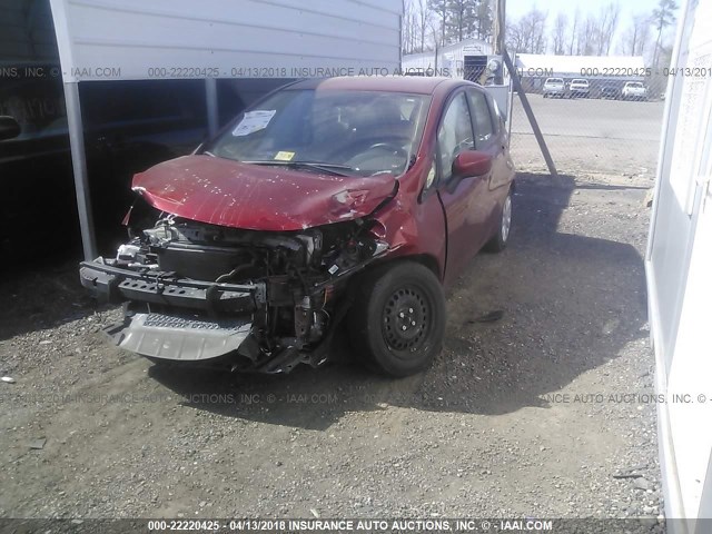 3N1CE2CPXGL375185 - 2016 NISSAN VERSA NOTE S/S PLUS/SV/SL/SR BURGUNDY photo 2