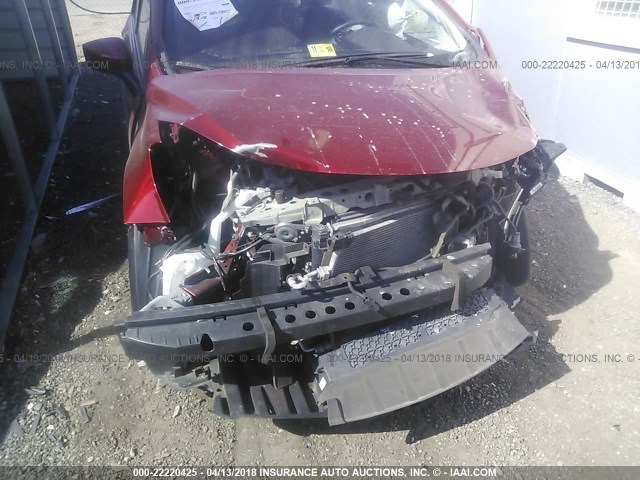 3N1CE2CPXGL375185 - 2016 NISSAN VERSA NOTE S/S PLUS/SV/SL/SR BURGUNDY photo 6