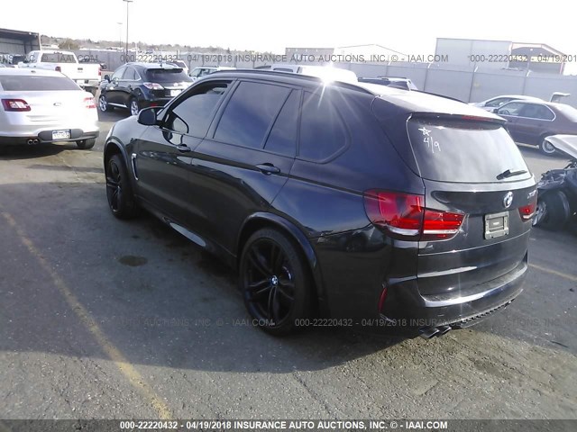 5YMKT6C39H0U39483 - 2017 BMW X5 M BLACK photo 3