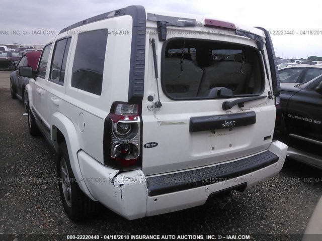 1J8HH48P07C505834 - 2007 JEEP COMMANDER WHITE photo 3