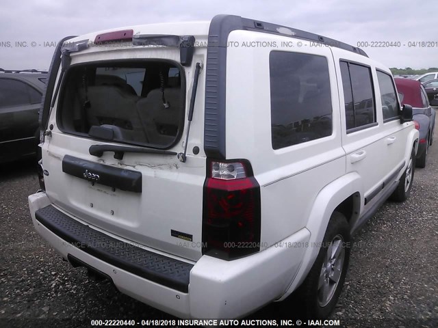 1J8HH48P07C505834 - 2007 JEEP COMMANDER WHITE photo 4