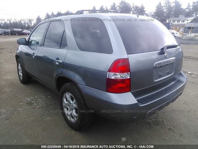 2HNYD18691H526088 - 2001 ACURA MDX TOURING GRAY photo 3