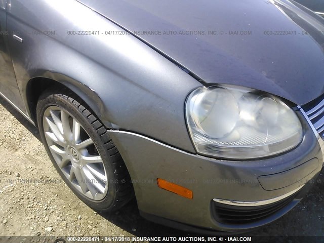 3VWRJ71KX8M187430 - 2008 VOLKSWAGEN JETTA WOLFSBURG 灰色 照片 6