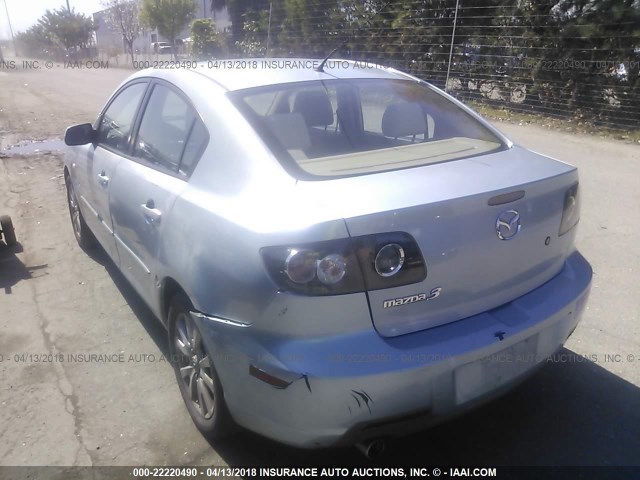 JM1BK12G471739461 - 2007 MAZDA 3 I BLUE photo 3