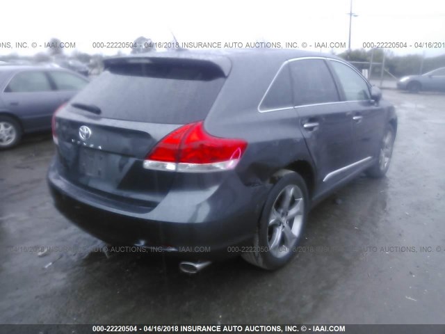 4T3ZK3BB0AU024913 - 2010 TOYOTA VENZA GRAY photo 4