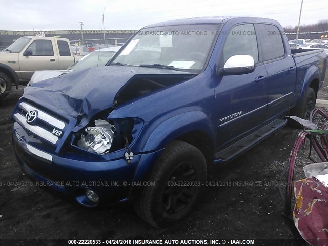 5TBDT44126S529712 - 2006 TOYOTA TUNDRA DOUBLE CAB SR5 BLUE photo 2